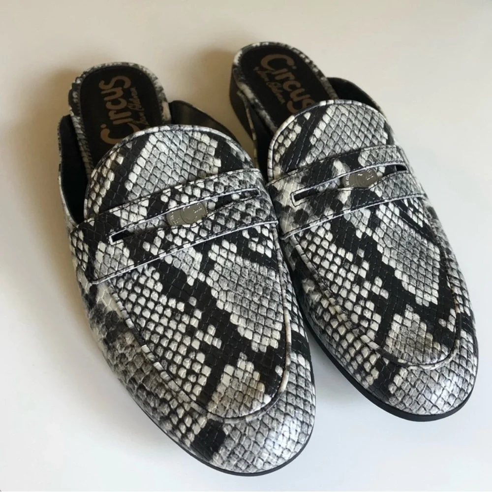 Circus by Sam Edelman Hal Mule Roccia Snake Skin Size 8 - Picture 1 of 1
